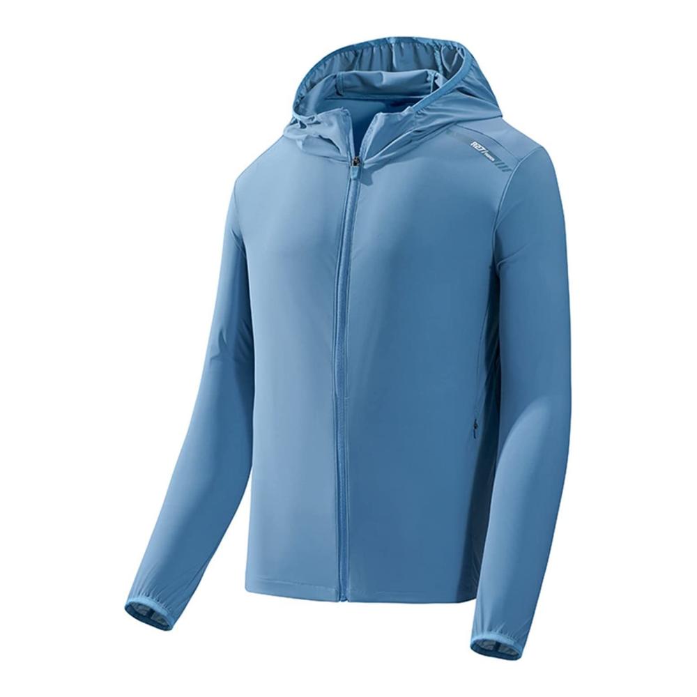 Herren Langarm Sonnenjacke mit UV Schutz - Perfekter Schutz beim Outdoor Wandern Angeln und Schwimmen