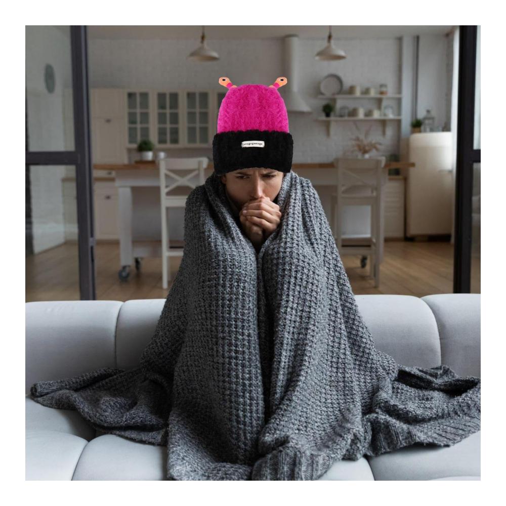 Leuchtende Cartoon-Tentakel-Beanie-Mützen für den Winter - Lustige Strickmützen mit LED-Lichtern