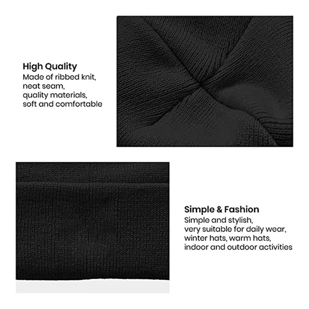 Anime Beanie Hochwertige Strickmützen für Herren – C.a.n-a.m Slouch Design mit Druck Perfekte Beanie Hats für Sport und Freizeit