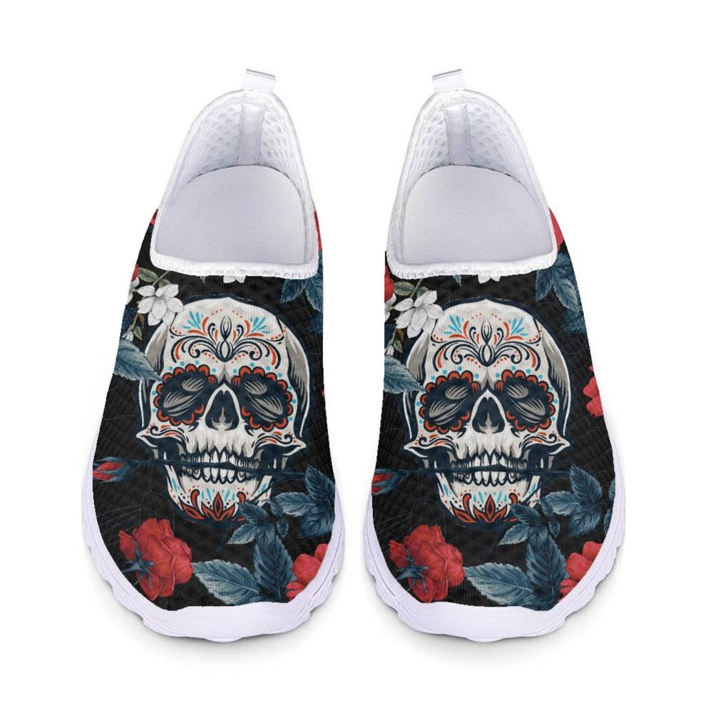 Black Skull Floral Pattern