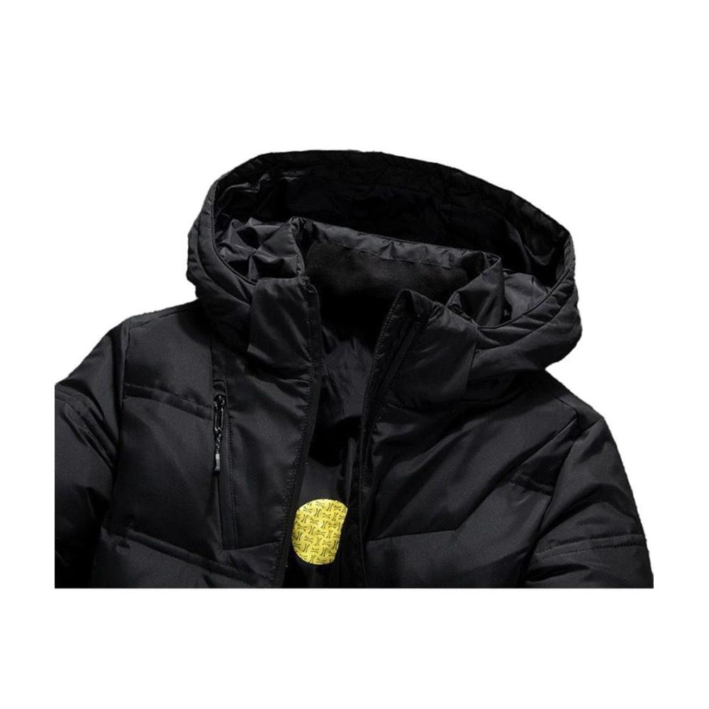 Winterjacke Herren - Warme Outdoor Arbeitsjacke Slim Fit Skijacke mit Kapuze Winddicht & Kältefest