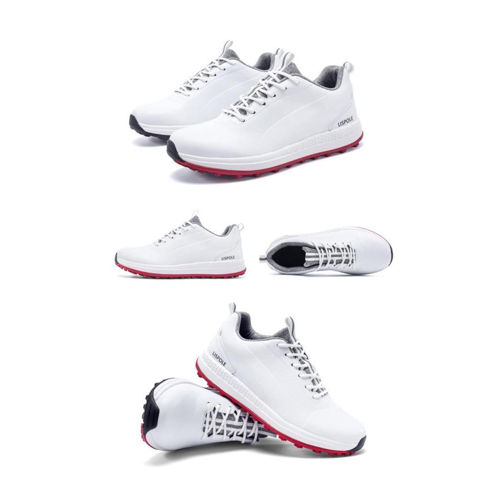 Herren Golfschuhe Wasserdichte Rutschfeste Golftrainer aus Mikrofaser-Leder für Outdoor-Sport