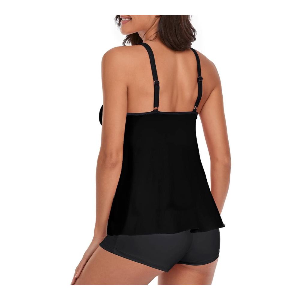 Damen Tankini Cartoon Bär Bikini für Schwimmen & Tauchen - Badeanzug Frauen für Strandspaß