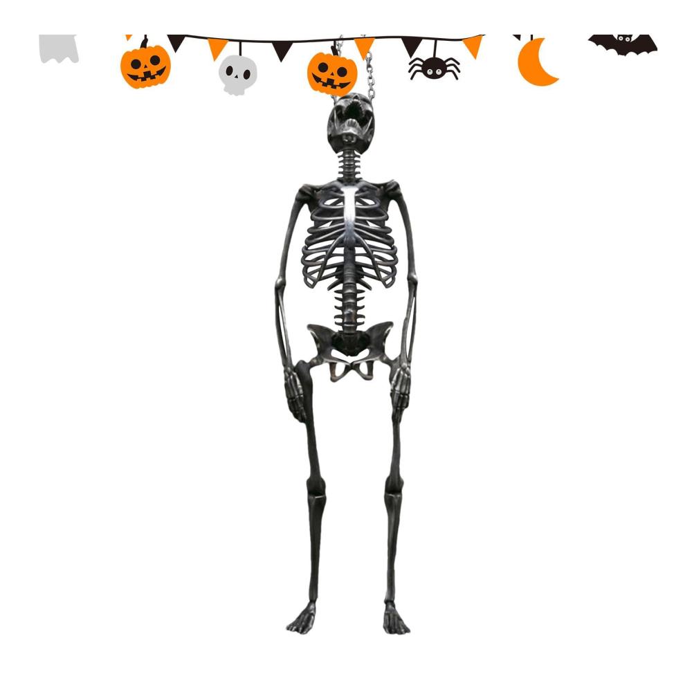 Gothic Metall Vintage Halskette mit Skelett-Anhänger | Hip Hop Schmuck für Jungenmode - Ideal für Spukhaus Kostümparty Zuhause Mottoparty und Halloween-Parade