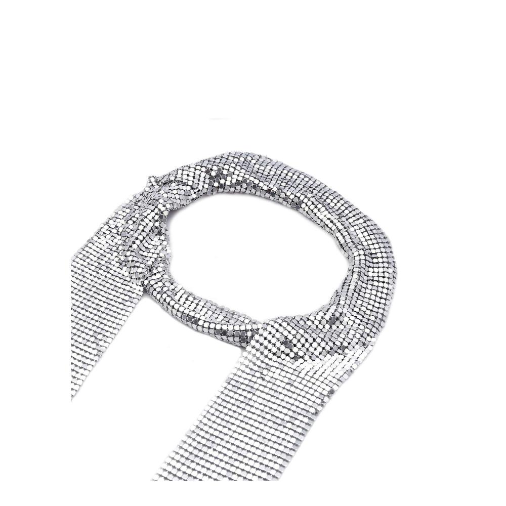 Glitzernder Metall-Pailletten-Schal für Frauen von Croozy Elegante Party- und Abendschal mit dünnem Skinny-Tie-Design