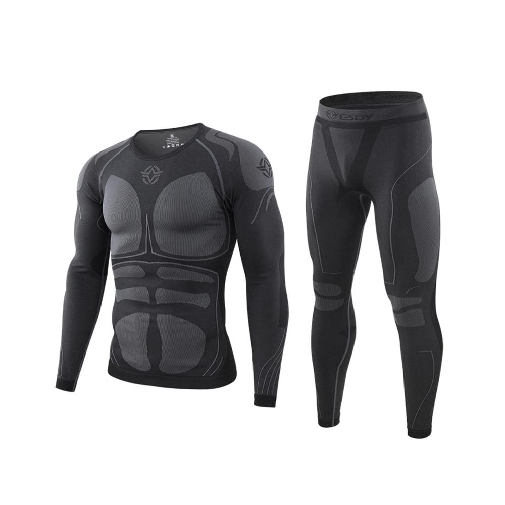 Thermoaktiv Herren Funktionswäsche Set - Atmungsaktiv Flexibel & Warm für Winteraktivitäten (Größe XL