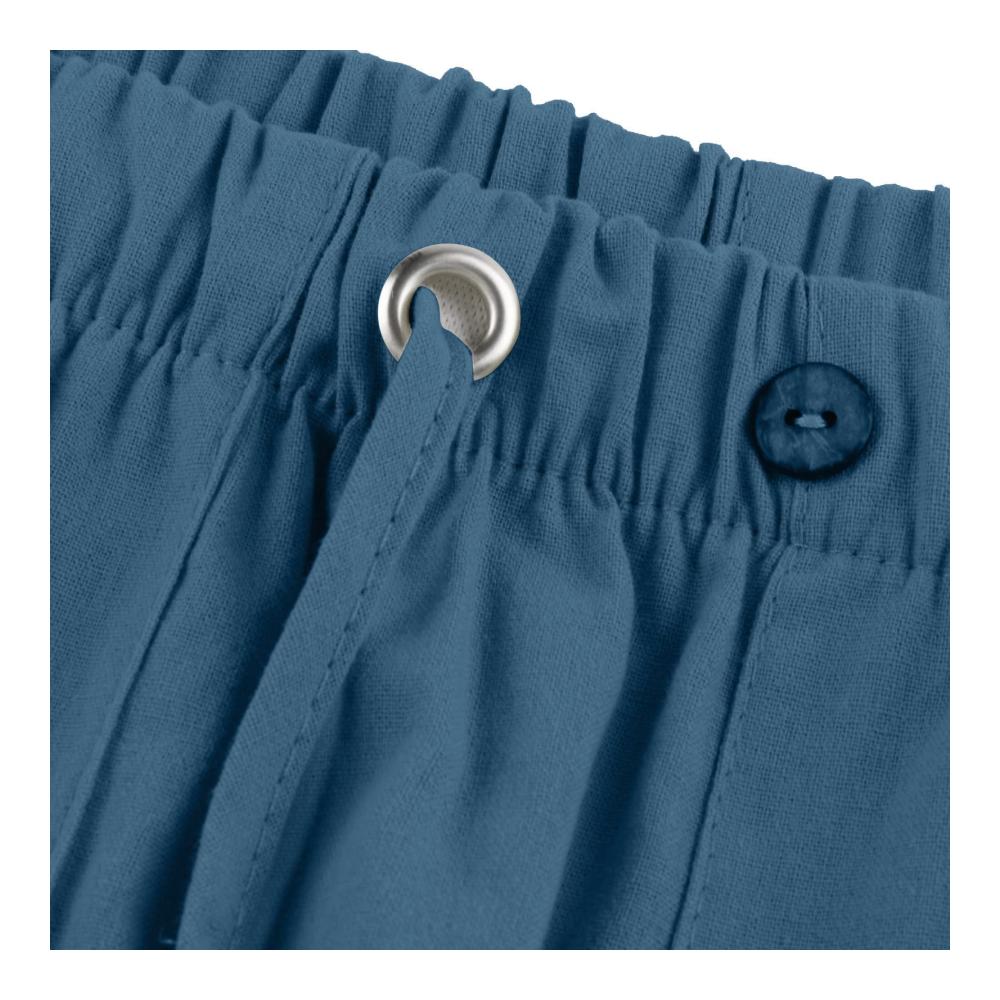 Herren Trainingshose Bequeme Baumwoll-Leinen Sommerhose mit Taschen und Kordelzug