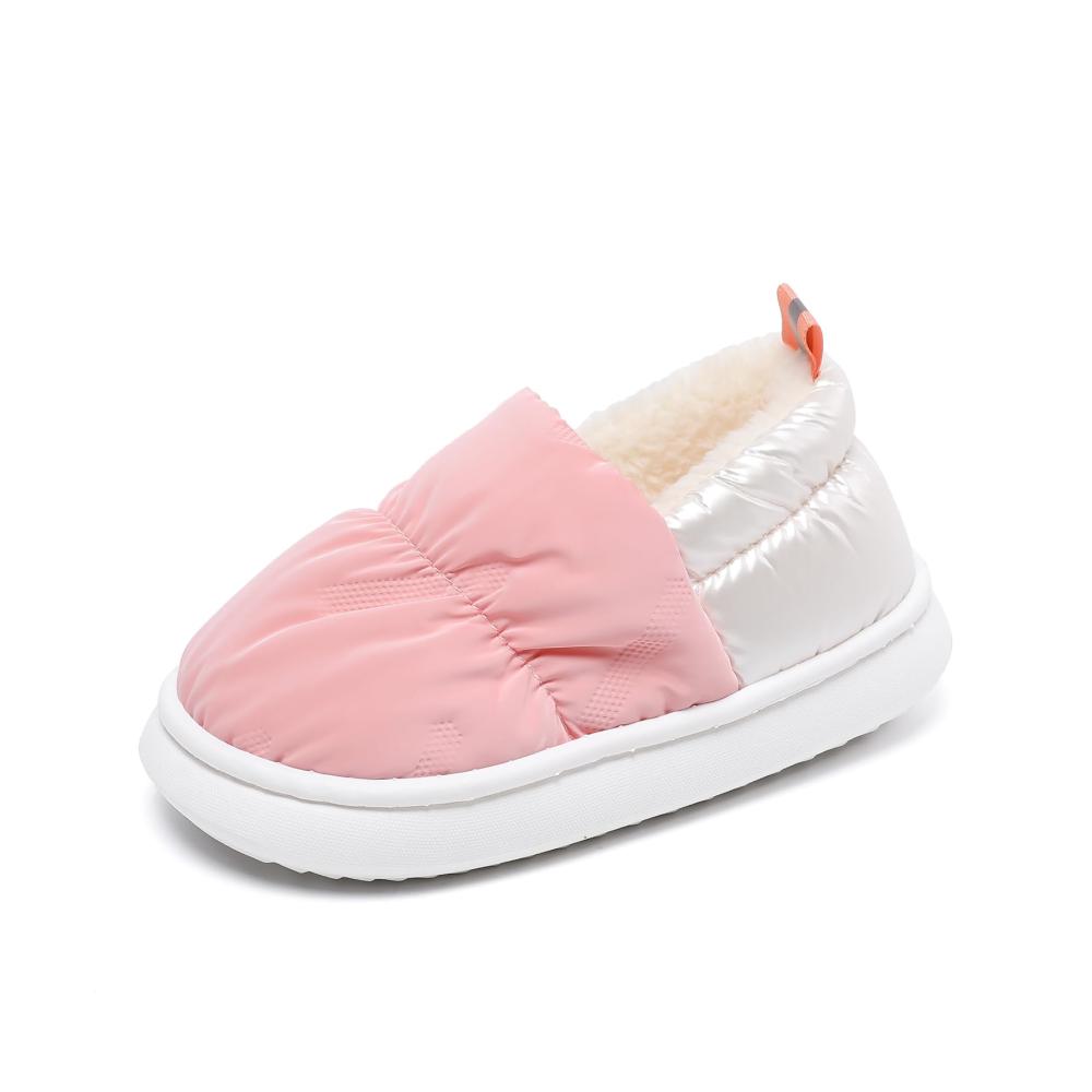 Winter Hausschuhe für Kinder - Baumwollgefütterte Pantoffeln für Mädchen und Jungen Warme Plüsch Hausschuhe Weiche rutschfeste Home Slippers für drinnen und draußen