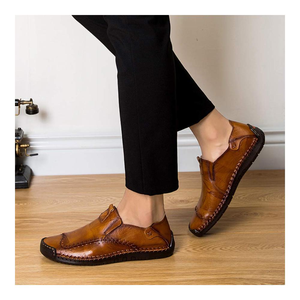 Herren Slipper & Mokassins Echtes Leder Komfortabel für Frühling & Herbst