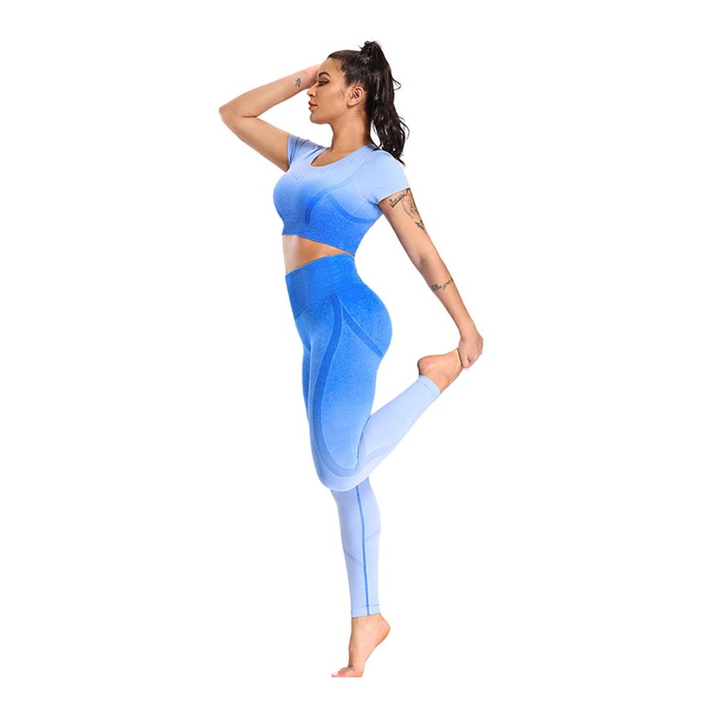 Damen Trainingsanzug Set Jogginganzug mit Modehose Crop Top & Yoga Anzug