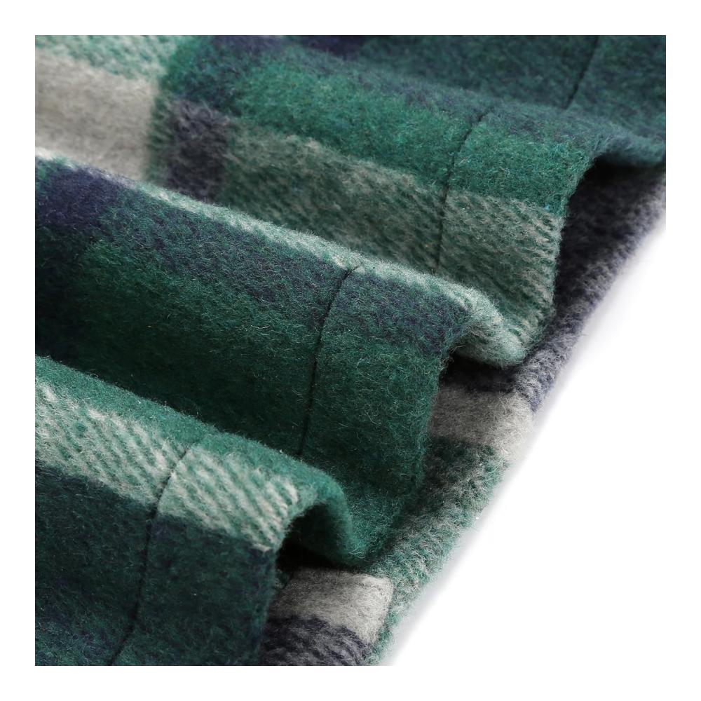 Kariertes Wolle Damen Bleistiftrock - Herbst/Winter Hohe Taille Schlitz Figurbetont Knielang Midirock