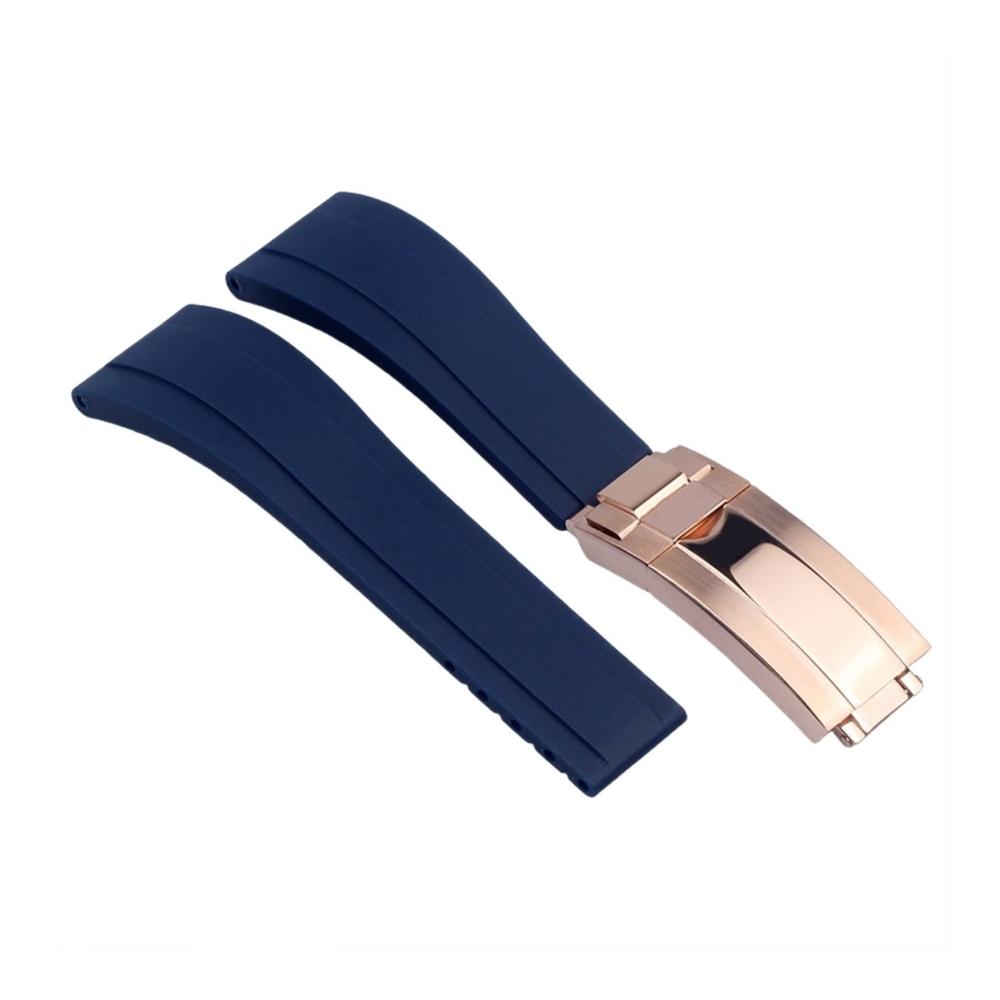 Silikon Uhrenarmband für Rolex Tudor - Wasserdichtes Gummiarmband in Schwarz Blau Grün - 20 mm 21 mm - Hochwertiges Ersatzarmband