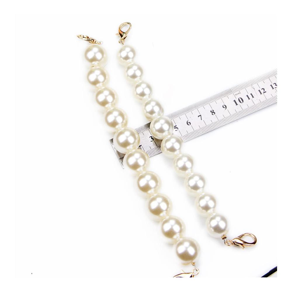 120CM Silber-Perlenkettenriemen für DIY Damen Umhängetaschen - Ersatz-Zubehör