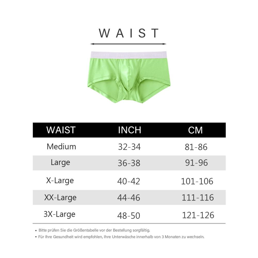 ZAIGELUO Herren Retroshorts - Eisseide Boxershorts Nahtlose Trunks mit Pouch Kurze Beine Sexy Unterwäsche für Männer - Sportliche Retroshorts Shorts Sporthose und Unterhosen in Einem