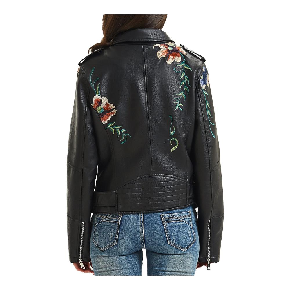 BELLIVERA Damen PU Lederjacke - Stilvoller Moto Biker Mantel für Frühling/Herbst