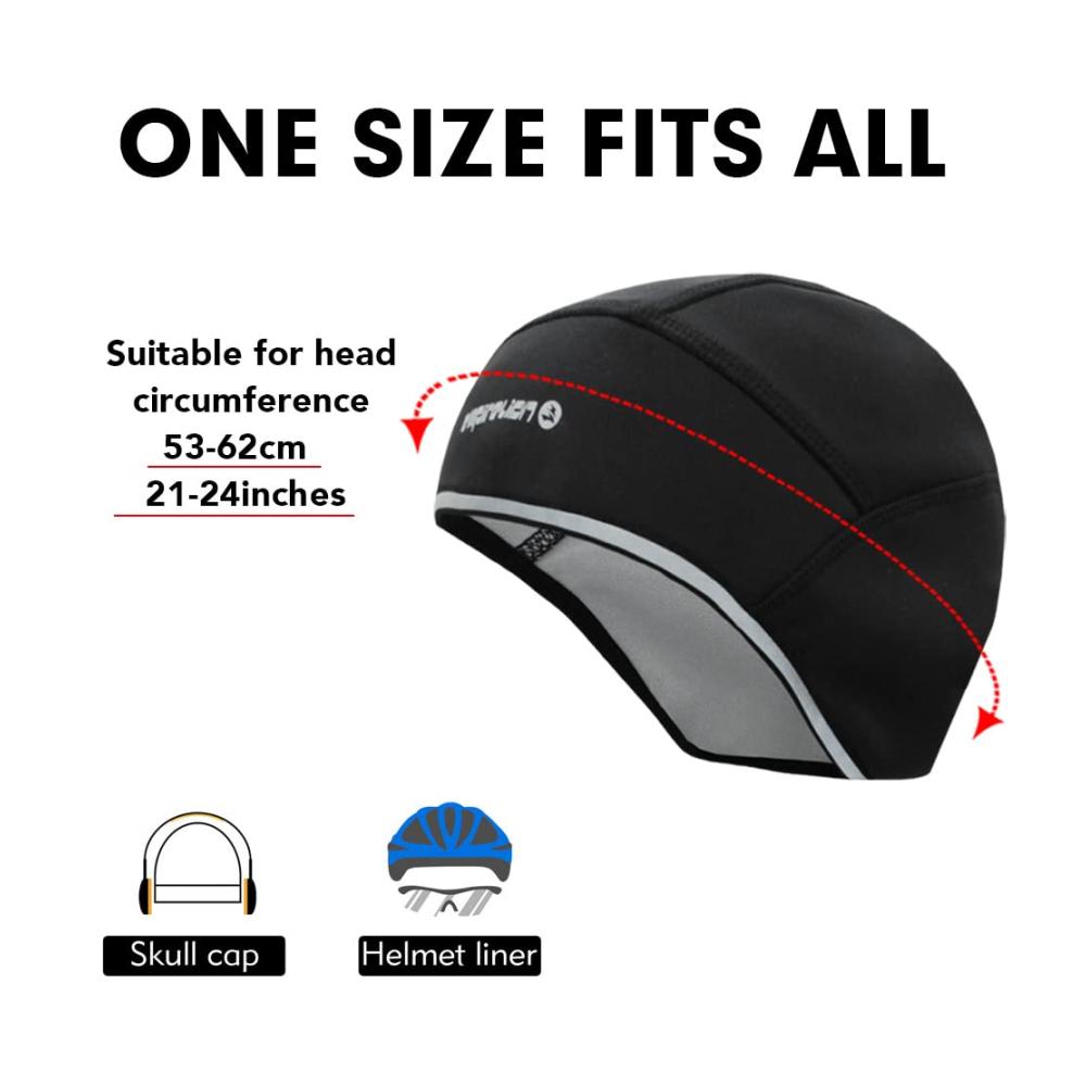 EMPIRELION Herren Strickmütze - Winter Fahrradhelm-Innenfutter Polarfleece Beanie mit Totenkopf - Sportliche Warme Mütze für Outdoor-Aktivitäten