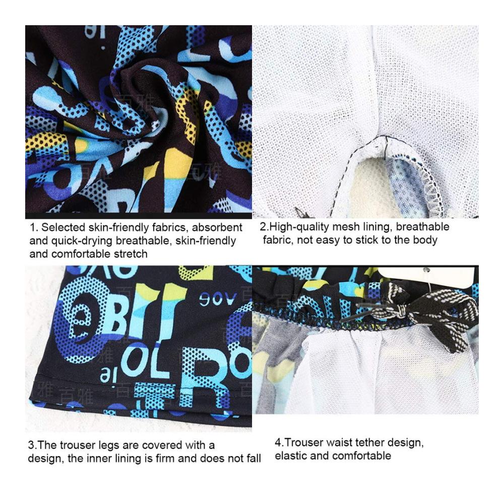 4er Pack Herren Badeshorts mit 3D-Druck | Schnelltrocknende Surf-Schwimmhosen | Hawaii-Muster | Sommer Sporthosen