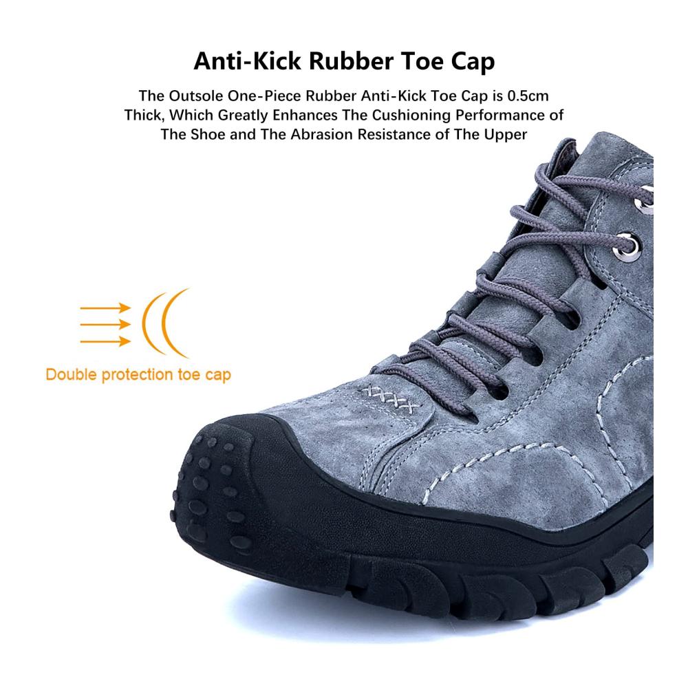Leichte Herren- und Damen-Wanderschuhe für Outdoor-Camping | Trekkingschuhe in Grau | Größe 44