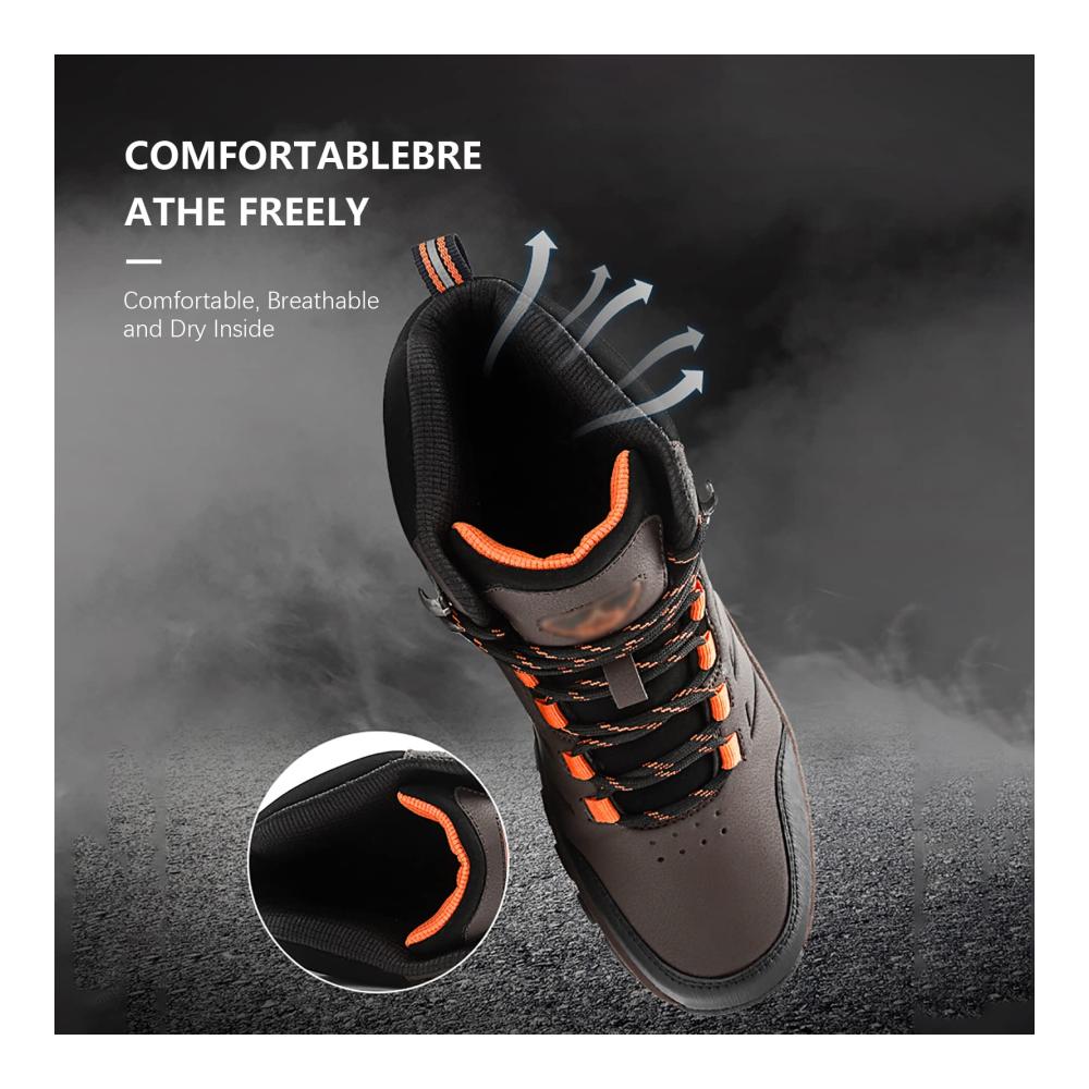 Kletterschuhe Herren - Leichte Wanderschuhe Wasserdichte Trekking-Sneaker Gelb Größe 41