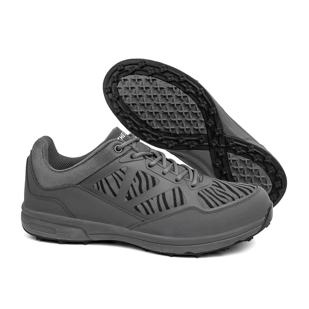 Golfschuhe Herren Schnürung - Wasserdichte rutschfeste Sportschuhe für Golf leicht atmungsaktiv strapazierfähig und Laufschuhe