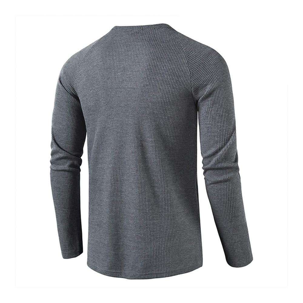 Langarmshirts Herren - V-Ausschnitt Henley T Shirt - Winter Thermo - Funktionsunterwäsche Oberteil - Warm Tops - ideale Begleiter für kalte Tage