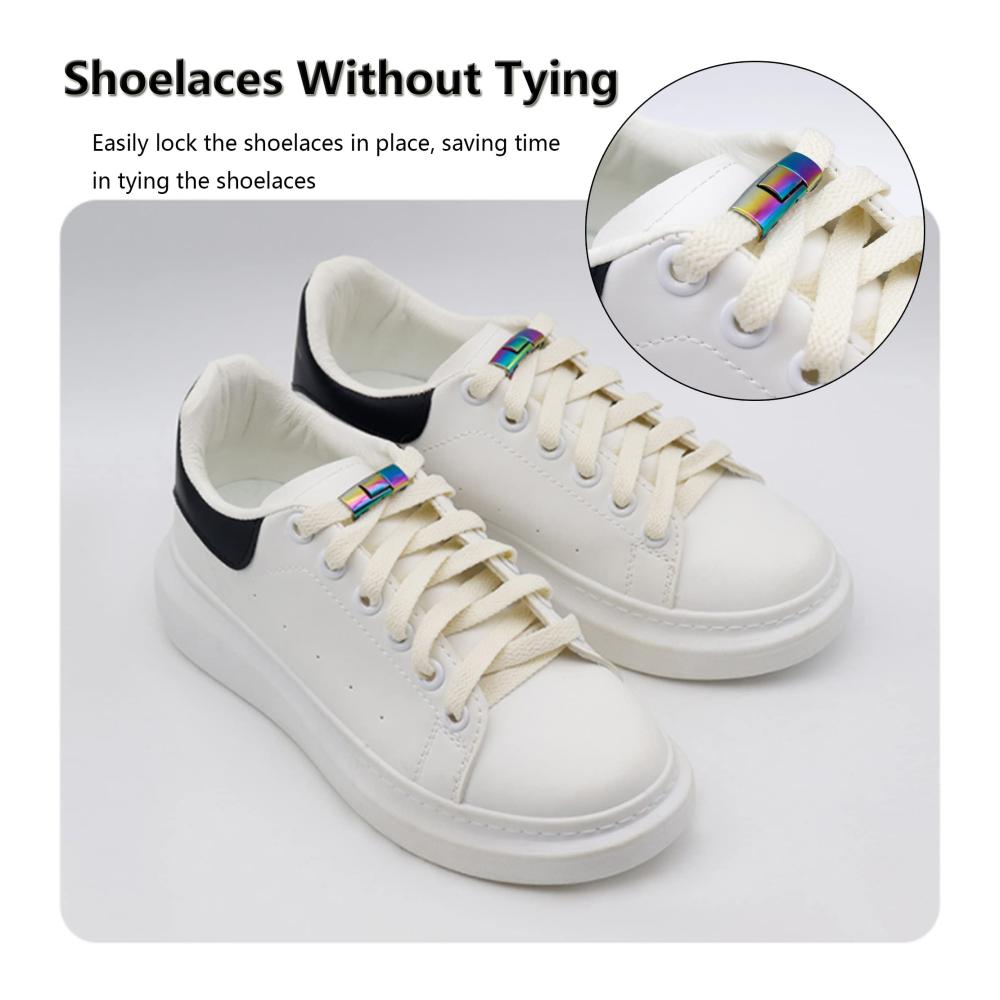 Elastische Schnürsenkel Niuhong - 12 Stück Lazy Schuhband Verschlüsse für Sneaker Sportschuhe Wanderschuhe - Kinder und Erwachsene ohne Binden Schuhsenkel Praktische Schnalle für Freizeitschuhe