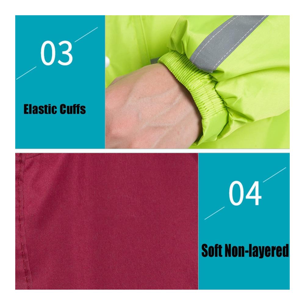 Wasserdichter Regenanzug Atmungsaktive Fahrrad Regenjacke für Herren und Damen - Reflektierendes Radtrikot ideal für Frühling und Sommer (Größe A 4XL