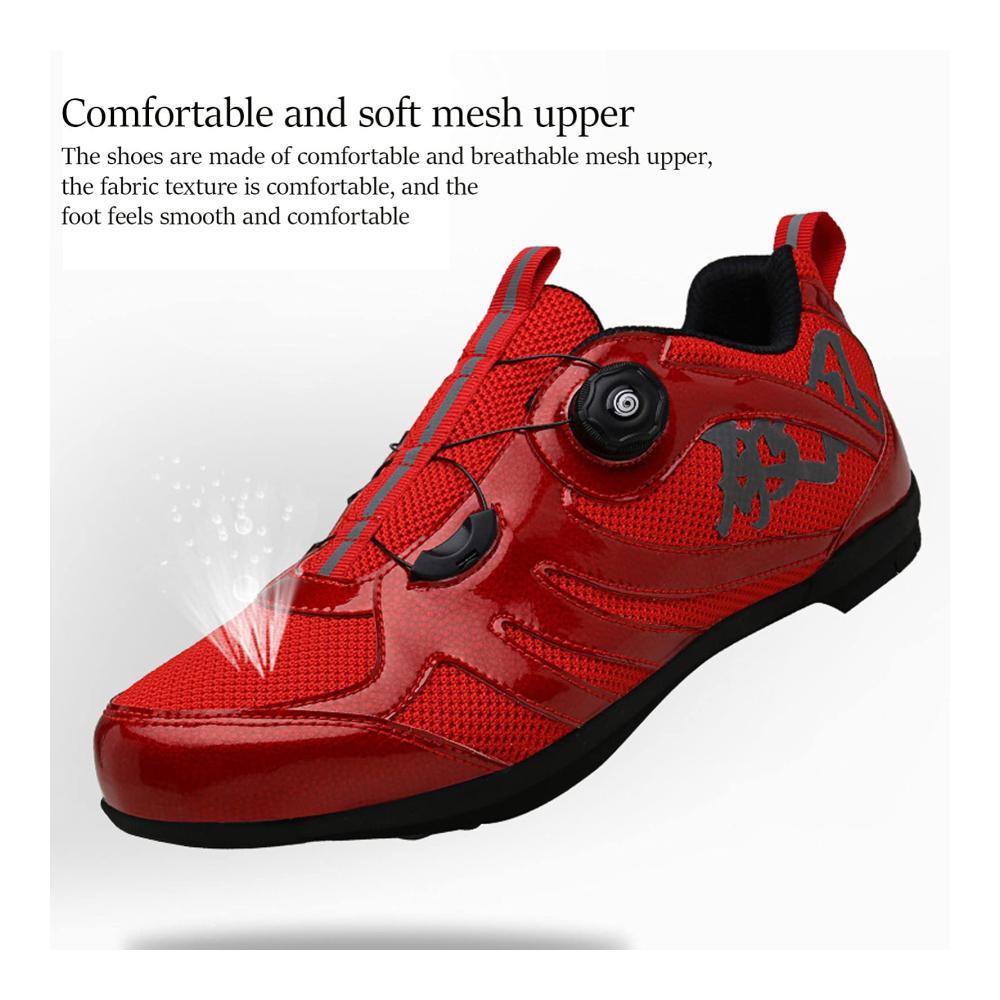 Hochwertige Radsportschuhe für Herren und Damen - Leistungsstarke Rennradschuhe für Mountainbikes - Atmungsaktive Turnschuhe für Spinning und MTB - Unterstützende Schuhe für effizientes Radfahren - Farbe Schwarz (Größe 46