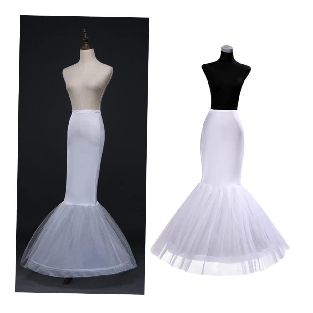 Meerjungfrau Brautkleid Petticoat - Weißer Unterrock für Fischschwanz Hochzeitskleider