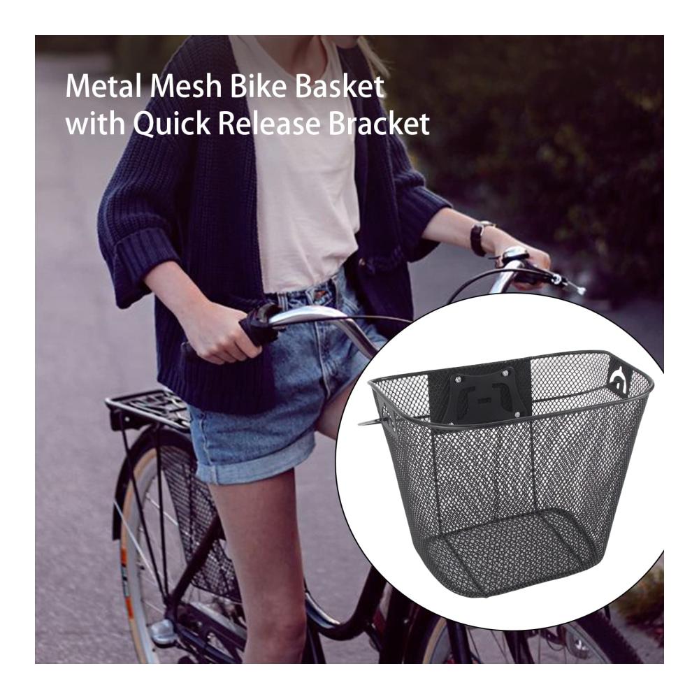MTB Frontkorb Armlinge - Hochwertige Netzmaterialien Anti-Verformung Metallgeflecht Griff inklusive - ideale Ergänzung für das Radfahren