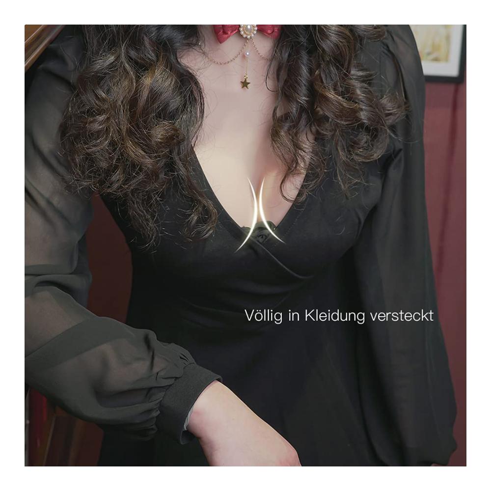 Erste Generation Silikon-BH-Einlagen - Realistische Brustformen für Transgender Crossdresser - C Cup Seidenbaumwolle - Rundhalsausschnitt