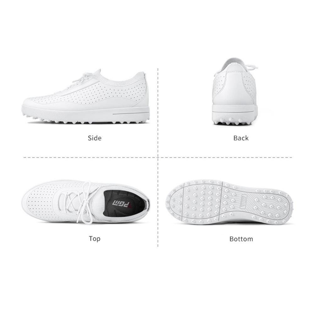 Golfschuhe Damen 38.5 Leichte Atmungsaktive Anti-Rutsch Spikeless Sommer Golfschuhe in Weiß - Ideal für ein sicheres und stylisches Golferlebnis