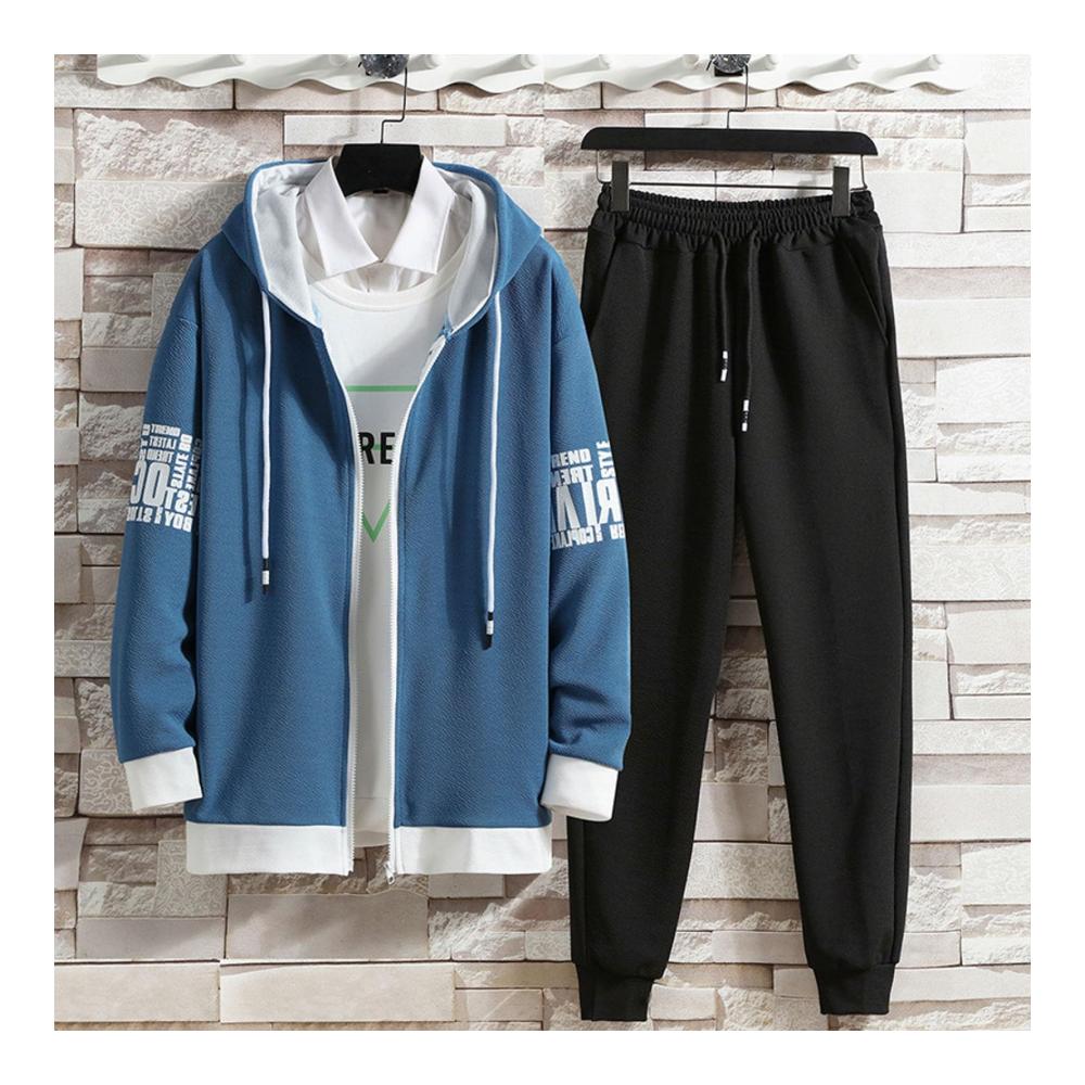 Herren Trainingsanzug - 2-teiliger Hoodie und Sporthose aus atmungsaktiver Baumwolle - Komfortabler Sportanzug für Jogging oder Fitness