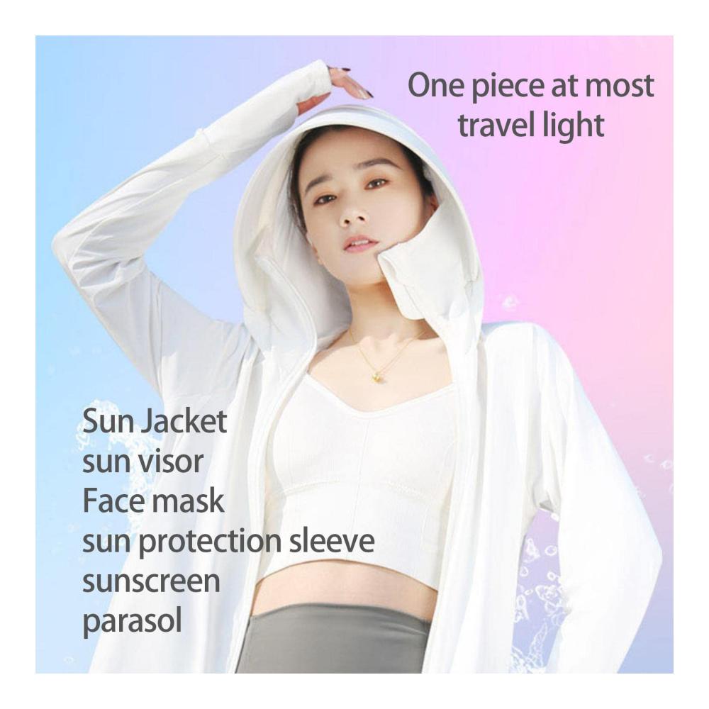 Outdoor-Sonnenschutzjacke mit LSF 50 UV-Schutzshirt und Sonnenhut | Langärmeliges Kühlshirt für Sommer-Aktivitäten von Sealfo