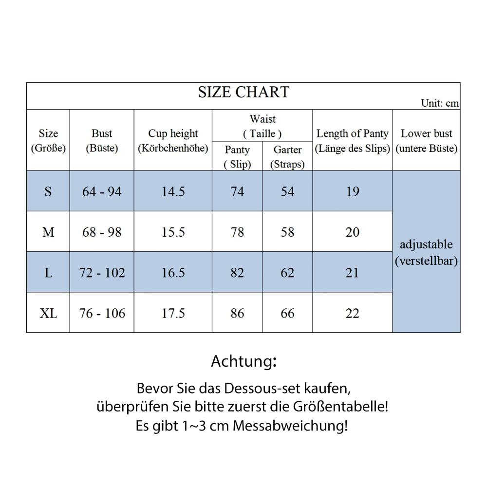 Dessous-Sets Verführerische Ojostern Damenwäsche mit BH Slip Strapsen und Spitze