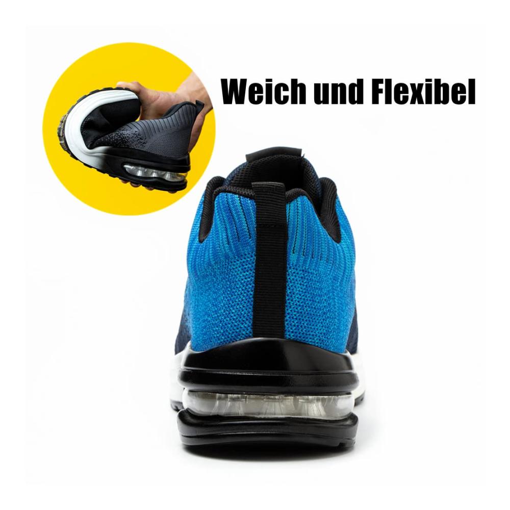 Sicherheitsschuhe Herren/Damen Leichte Sportliche Arbeitsschuhe mit Stahlkappen - Atmungsaktiv und Schutzschuhe für die Arbeit