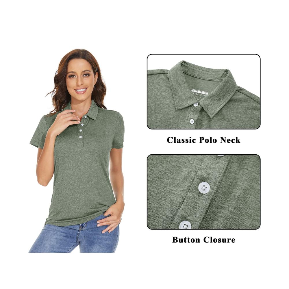 Damen Poloshirt EKLENTSON - Sportliches Kurzarm Polo für Tennis & Golf Schnelltrocknend & Funktional