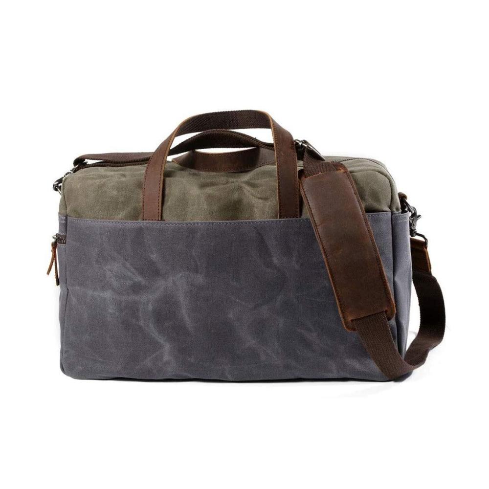 Wochenend-Reisetasche Wasserdichter Duffelbag aus Leinwand für Frauen – Übernachtungstasche mit Crossbody-Tragegurt (Blau