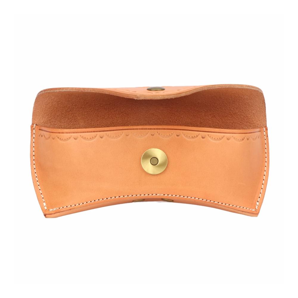 Tourbon Deluxe Leder Brillenetui - Hochwertige Aufbewahrungsbox für Hartlesebrillen Unisex Braun (18x8x4.5cm