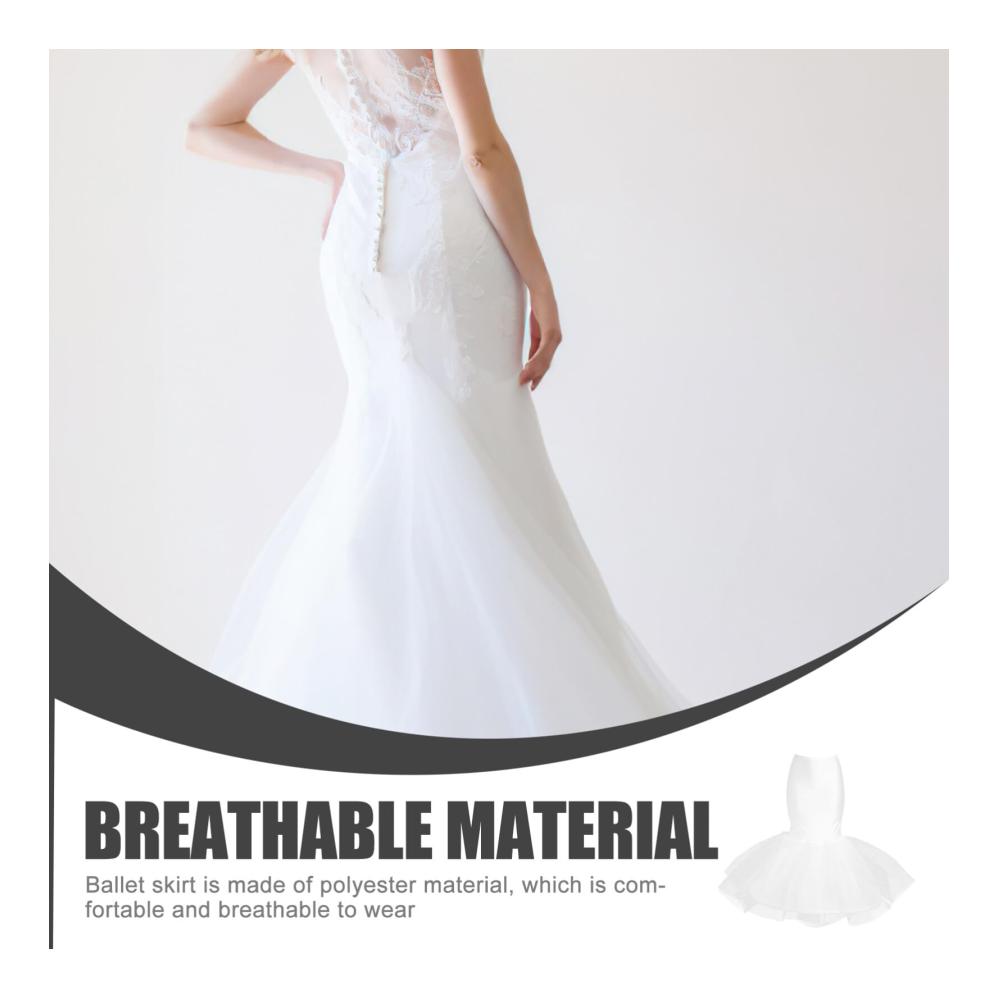 Meerjungfrau Brautkleid Petticoat - Weißer Unterrock für Fischschwanz Hochzeitskleider