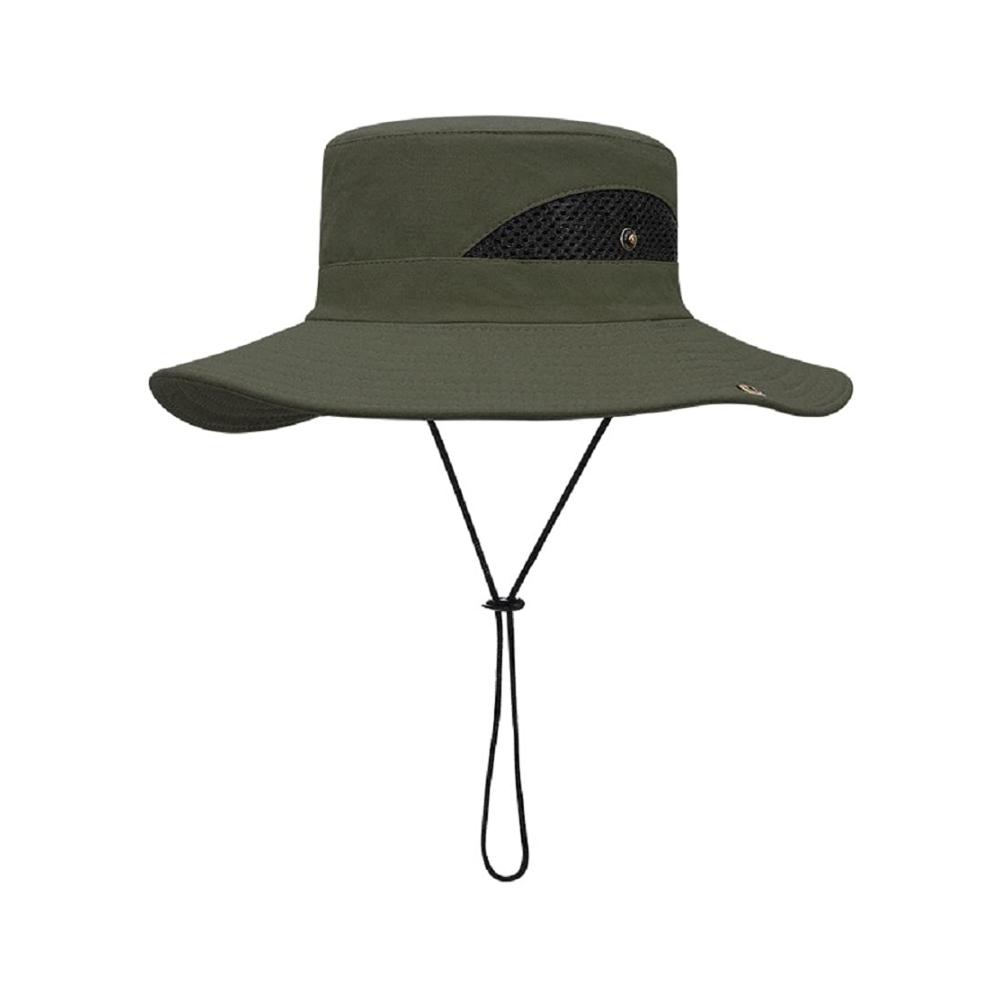 Faltbarer UV-Schutz Fischerhut Voilalove – Sommer Sonnenhut mit verstellbarem Kinnriemen und atmungsaktivem Netz für Strand Safari und Angeln