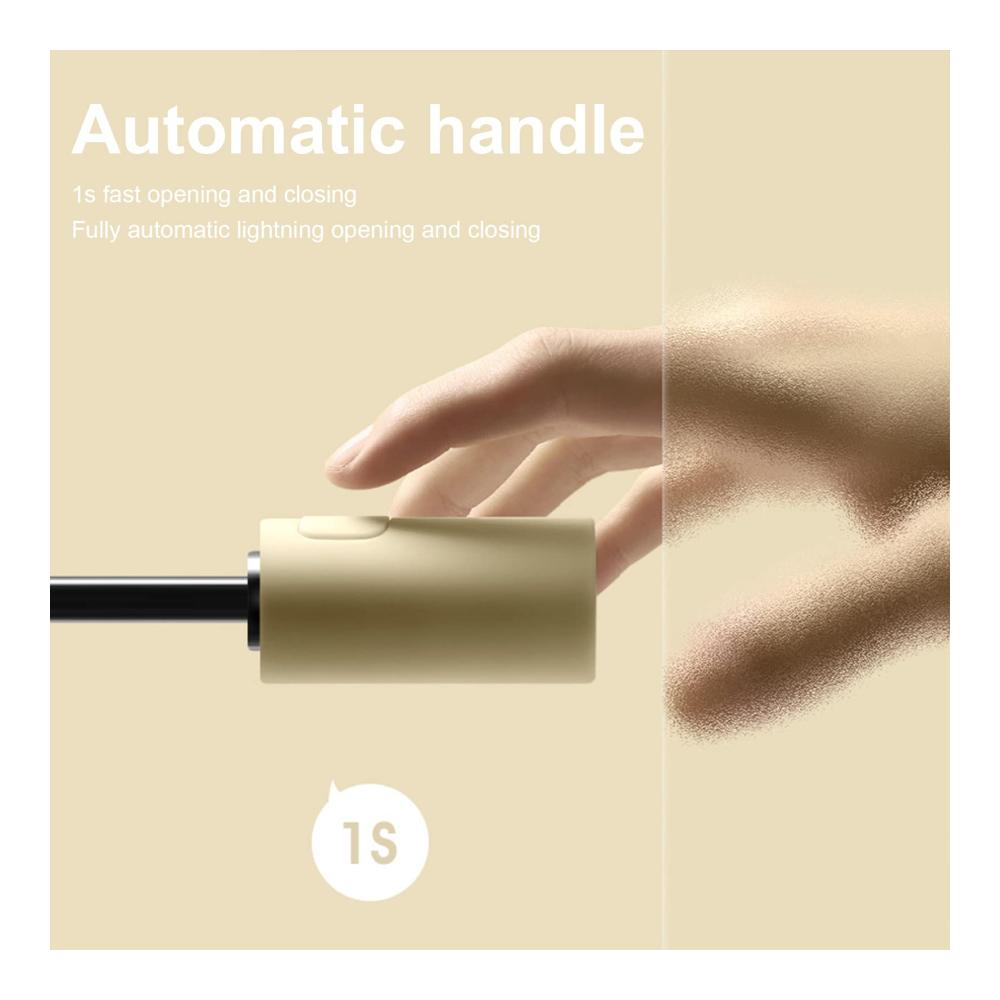 Kompakte Mini-Taschenschirme Automatischer Griff umgekehrtes Design Sonnenschutz - Ideal für Männer und Frauen auf Reisen