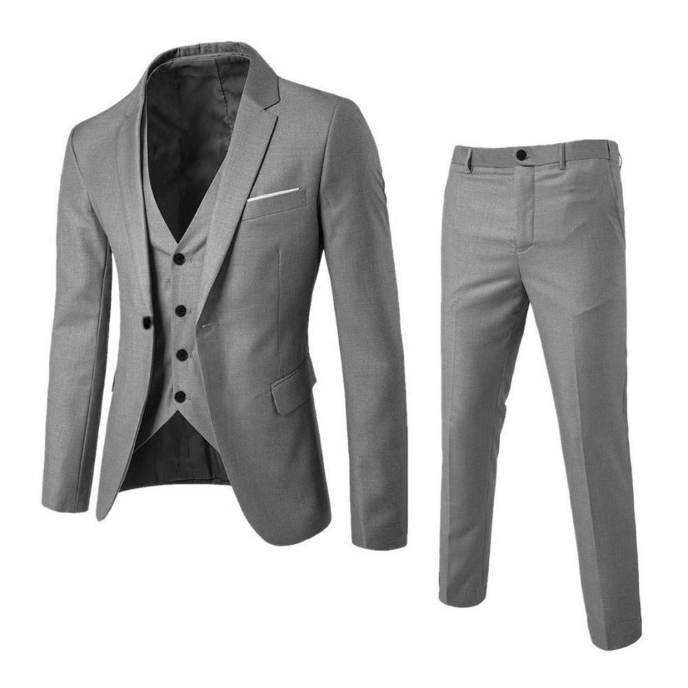 Moderne Herrenanzug Sets mit Charme 3-teiliger Anzug perfekt für Hochzeiten und Business mit Slim Fit Blazer Weste und Hose