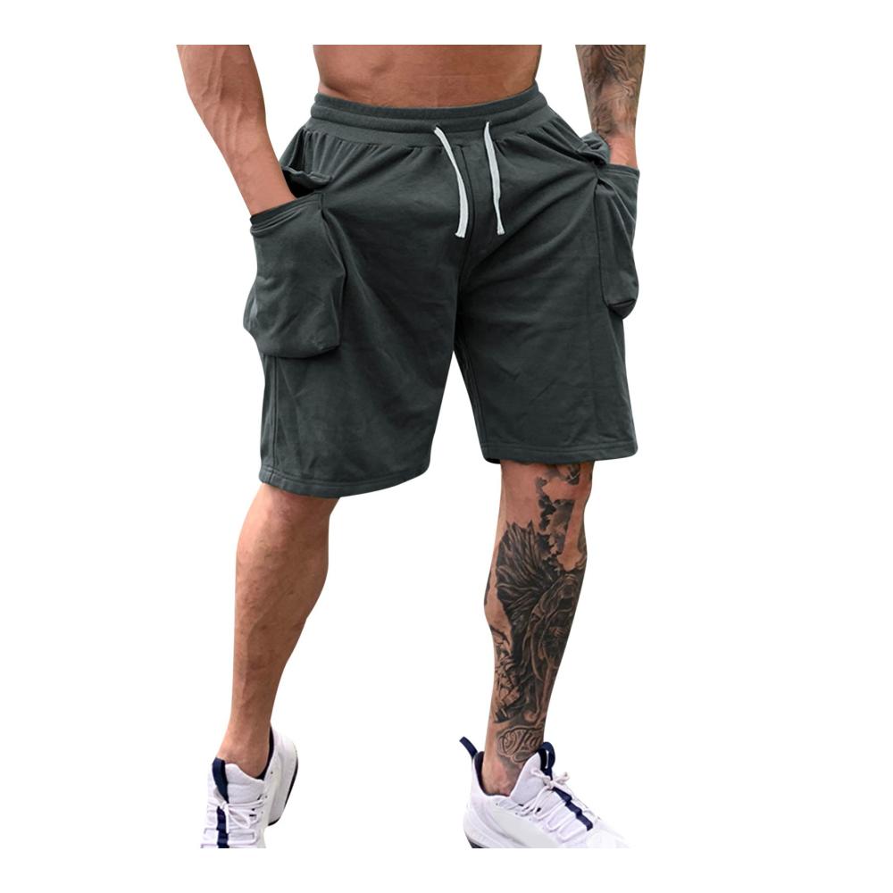Herren Cargo Shorts Sommerliche Kurze Hosen mit Mehreren Taschen für Sport Fitness & Freizeit