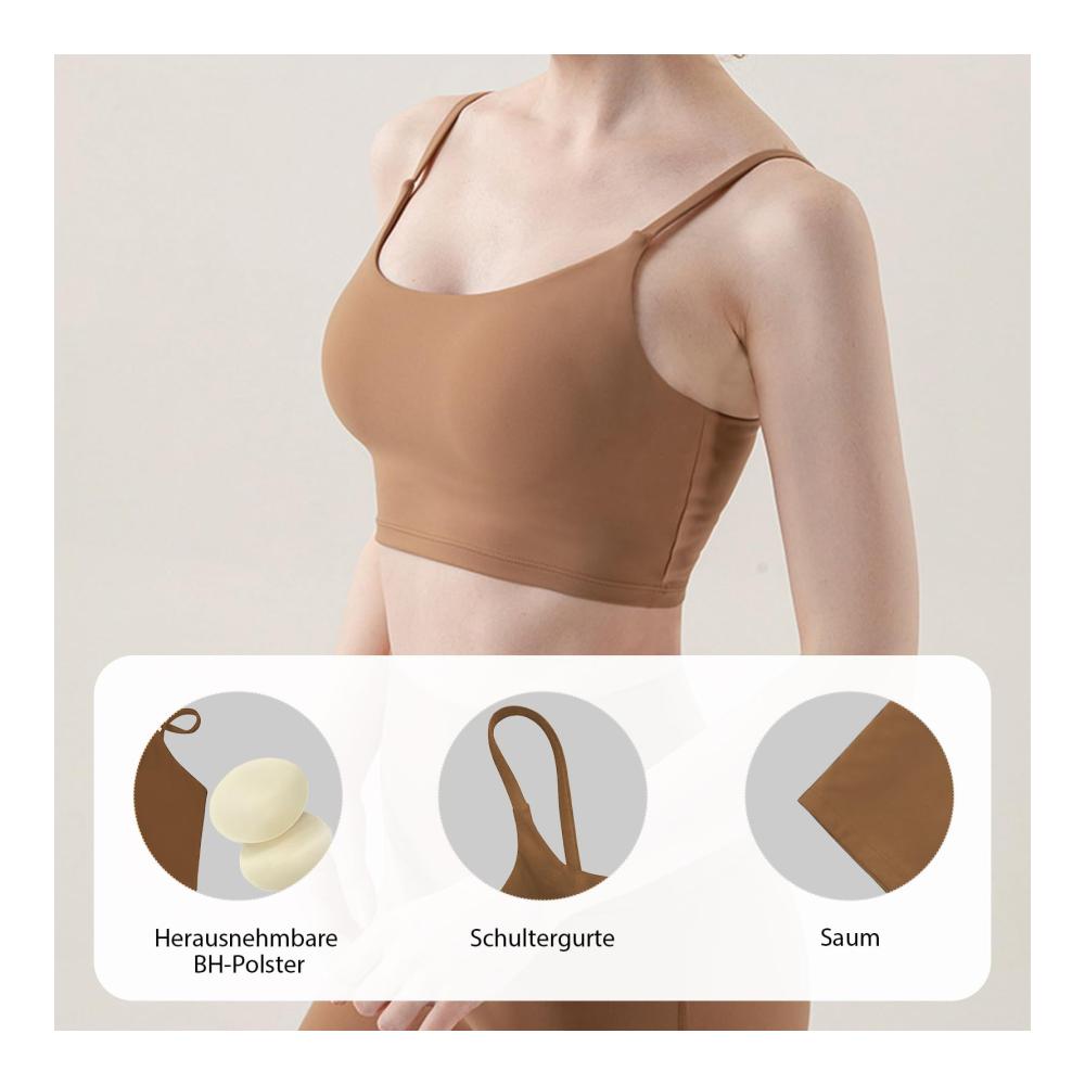 Camisole Sport-BH für Damen Stretch Yoga & High Intensity Fitness Nude Back Stoßfest & Unterstützend