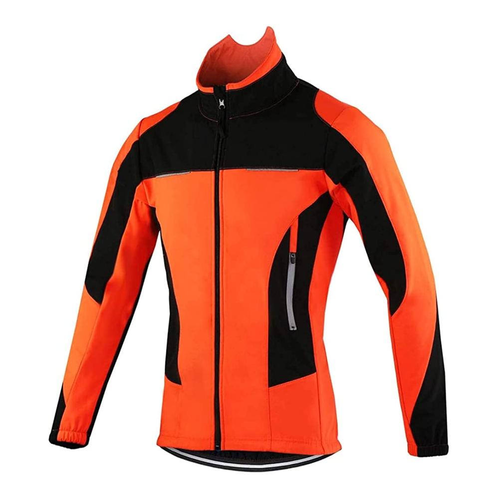 Herren Fahrradjacke - Langarm Winddicht Fleece MTB Jacke für Radfahren Joggen Wandern