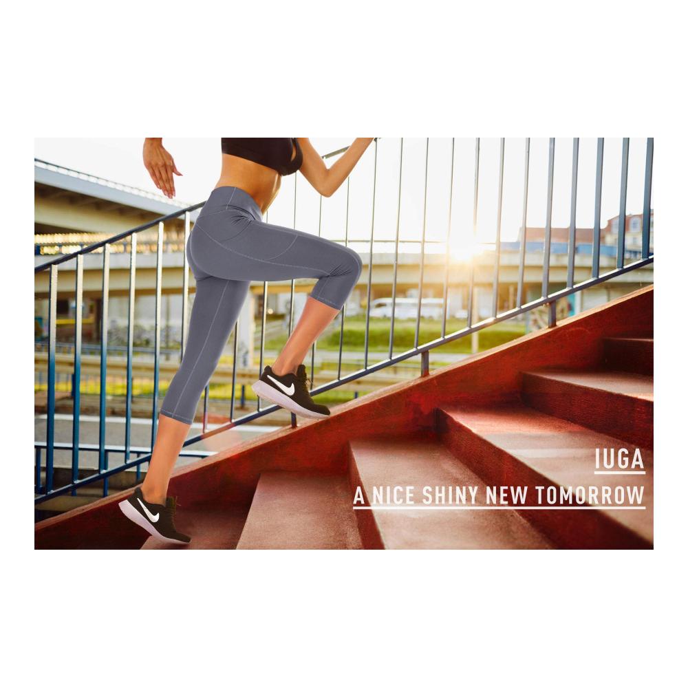 Tummy Control High Waist Damen Leggings mit Taschen - 4-Wege-Stretch für Sport und Yoga