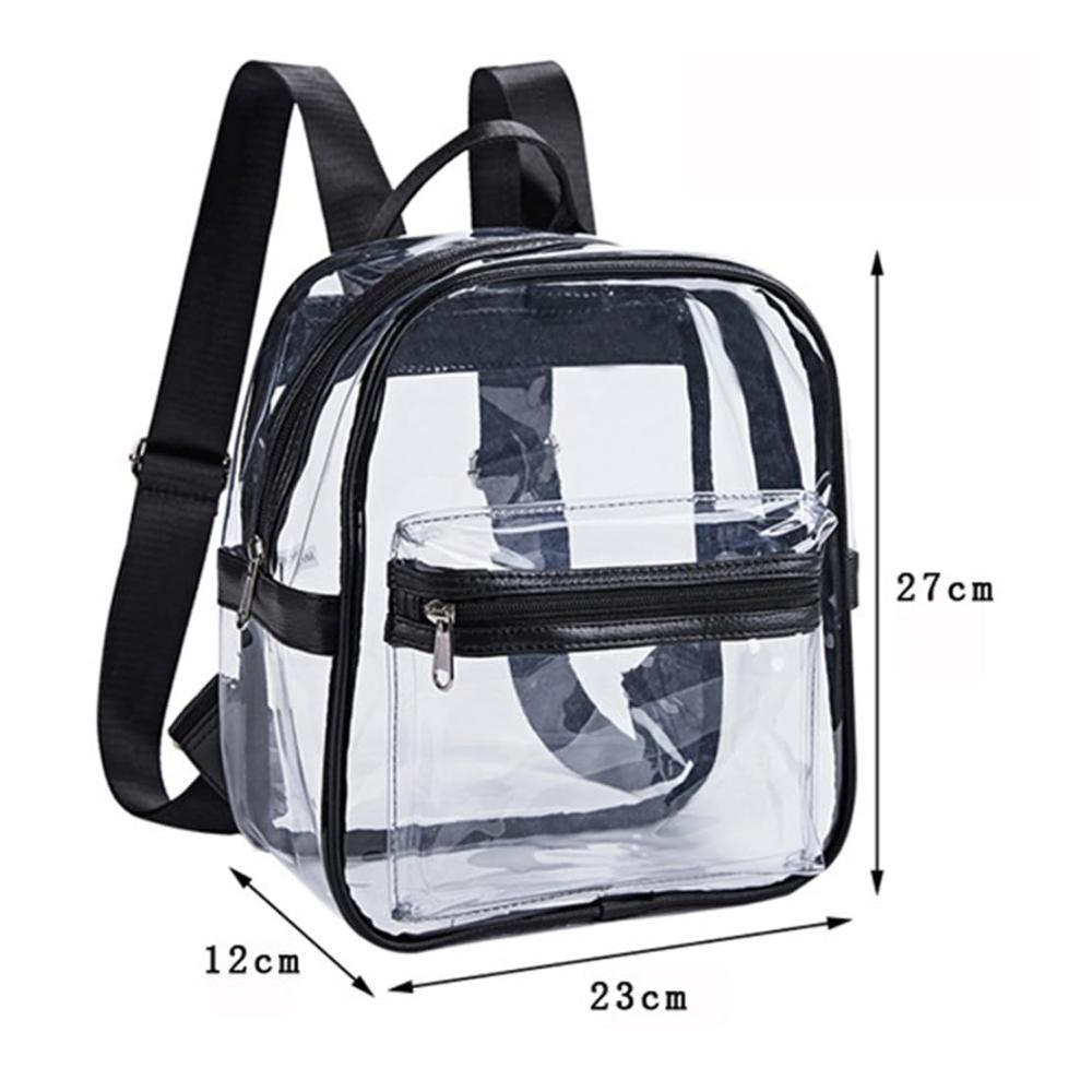 Transparenter PVC-Rucksack Kompakter hochwertiger Seidenrucksack in durchsichtiger Farbe Multifunktionale Handtasche in Einheitsgröße