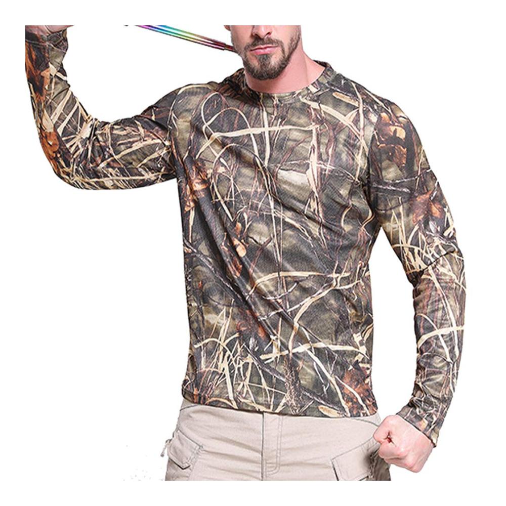 Herren Langarmshirt Taktisches Camouflage Compression Tee für Sport & Outdoor - Schnelltrocknendes Army Combat Shirt