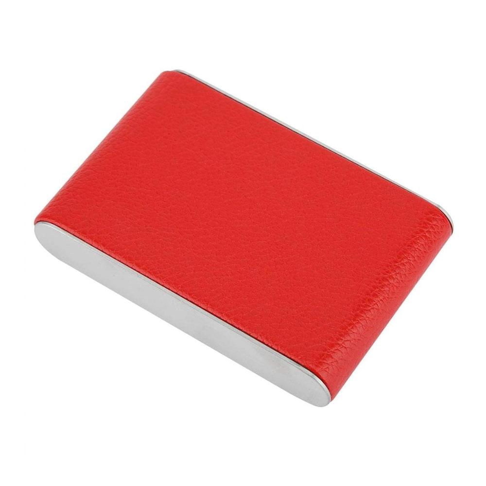 Zigarettenetui Damen - Edles Edelstahl Zigarettenhalter Etui für 20 Zigaretten - Tabakbox in Schwarz Rot - Smoker Accessoire als Geschenk oder zum Selbergebrauchen